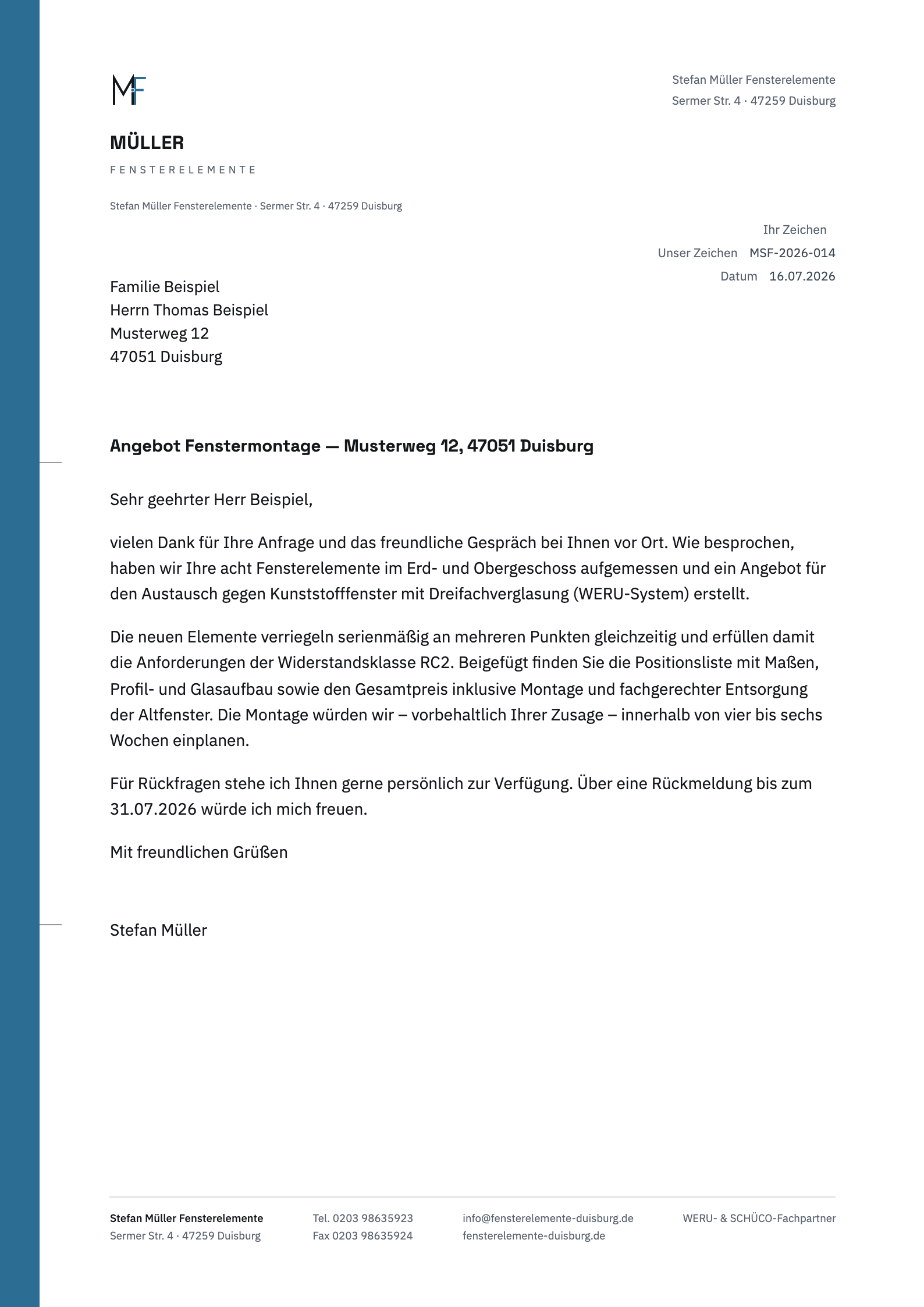 Briefbogen Konzept ③ Schnittpunkt